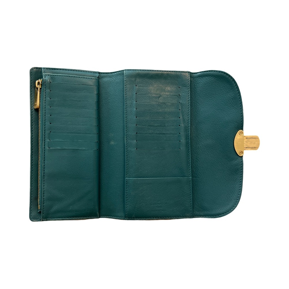 Louis Vuitton Mahina Amelia Wallet Teal Perforated Monogram Leather - Picture 6 of 15
